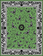 Whimsical Butterfly Floral Border Design Rug