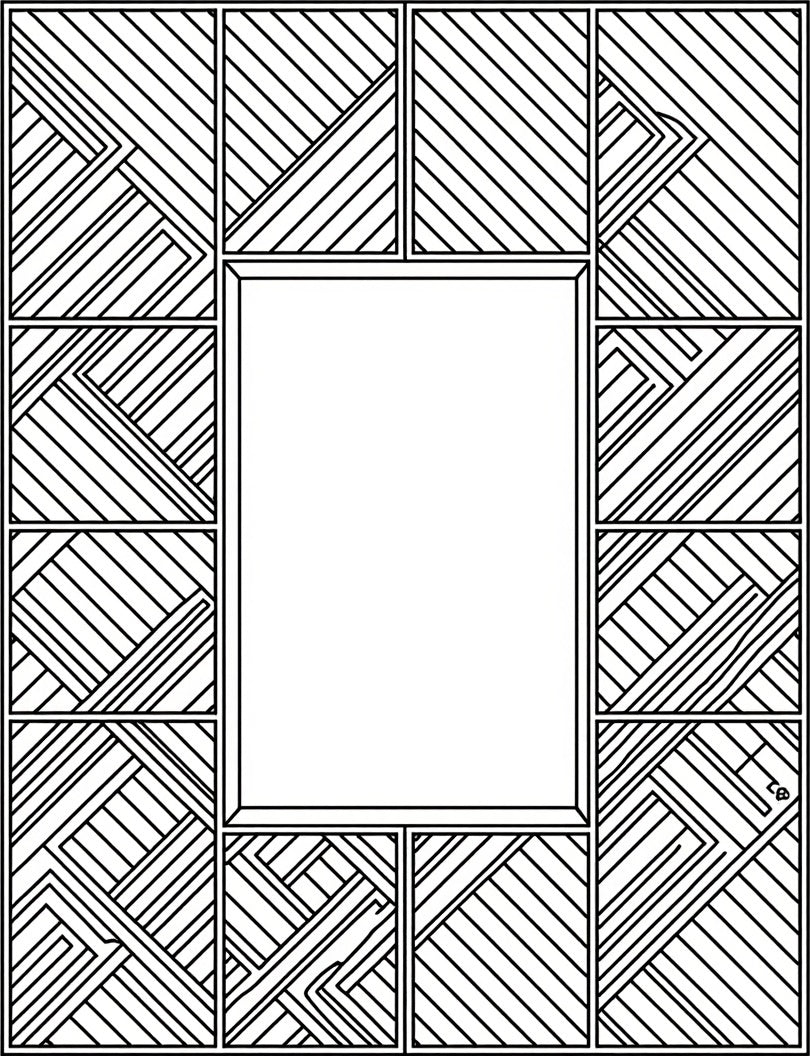 Abstract Geometric Stripe Pattern Rug