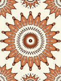 Brown Petal Mandala Pattern Rug