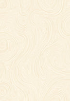 Cream Abstract Swirl Contour Rug