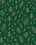 Hand Drawn Pine Branch Pattern Rug