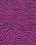 Vivid Pink Abstract Wave Pattern Rug