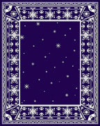 Winter Snowflake And Star Pattern Rug