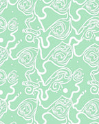 Soft Mint Swirl Abstract Pattern Rug