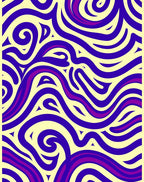 Purple Swirl Abstract Pattern Rug
