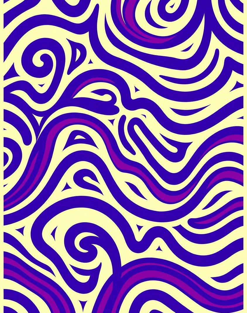Purple Swirl Abstract Pattern Rug