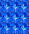 Vibrant Abstract Blue Swirl Pattern Rug