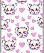 Cute Cat Heart Pattern Design Rug