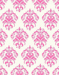 Elegant Pink Damask Pattern Rug
