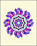 Vibrant Floral Mandala Pattern Rug
