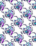 Abstract Swirls Amorphous Pattern 2 Tone Rug