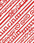 Bold Crimson Swirl Diagonal Stripes Rug