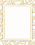 Gold Geometric Abstract Pattern Rug