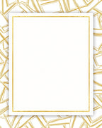 Gold Geometric Abstract Pattern Rug