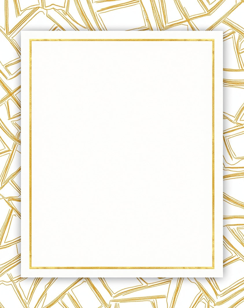 Gold Geometric Abstract Pattern Rug