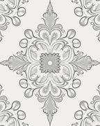 Ornate Scrollwork Floral Pattern Rug