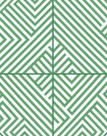 Green White Geometric Stripe Pattern Rug