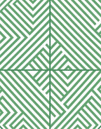 Green White Geometric Stripe Pattern Rug
