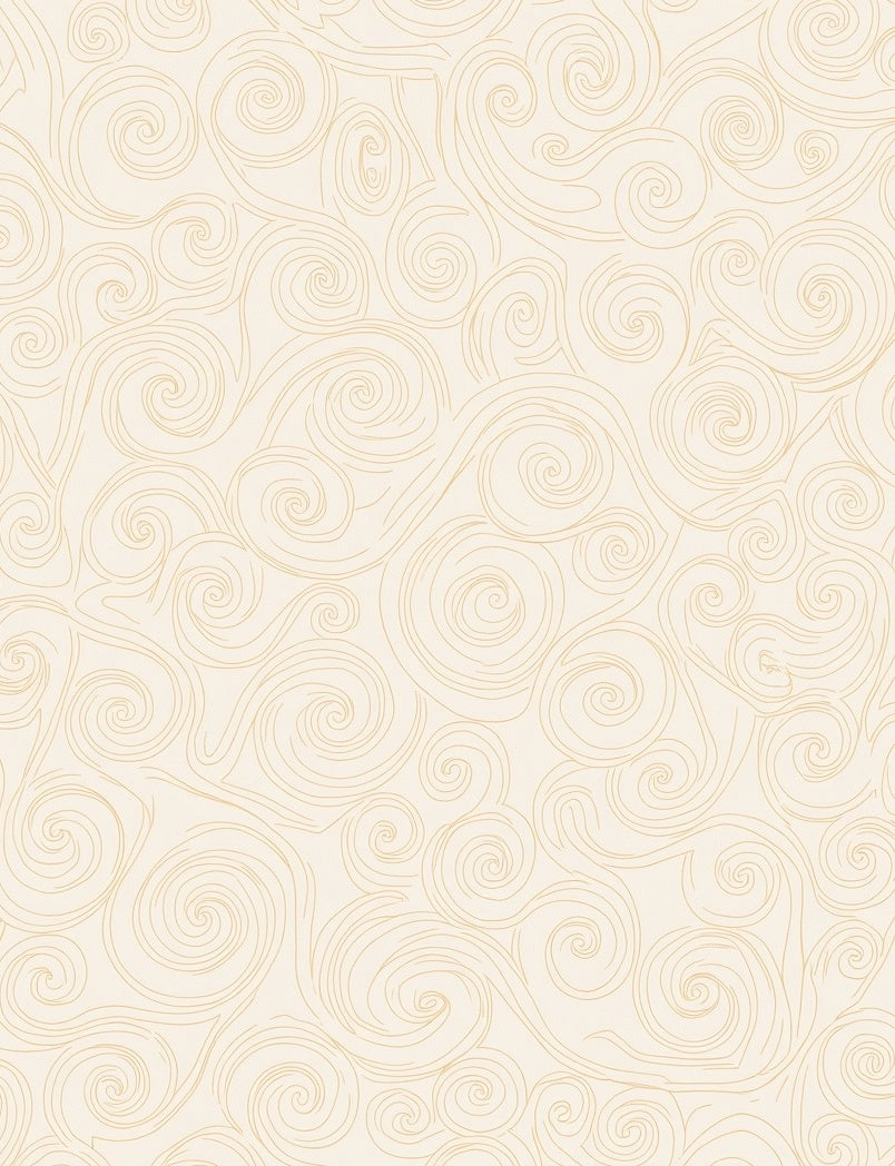 Cream Swirls Graphic Lines Rug