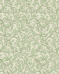 Nature Inspired Green Leaf Pattern Rug
