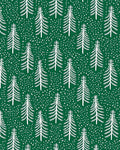 Forest Pine Snowfall Green Rug