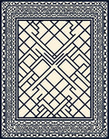 Geometric Interlocking Pattern Rug