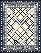 Geometric Interlocking Pattern Rug