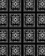 Monochromatic Starburst Square Pattern Rug