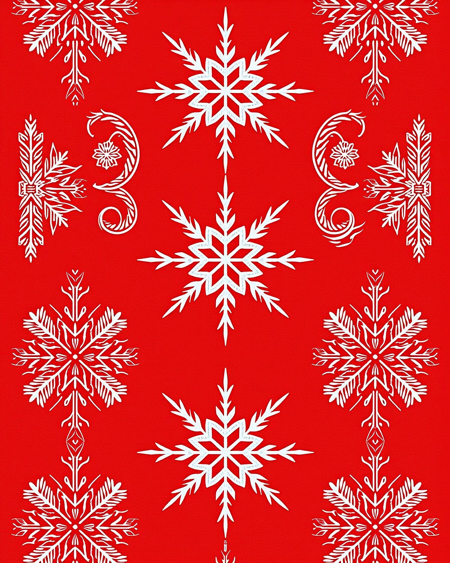 Winter Snowflake Pattern Design Rug