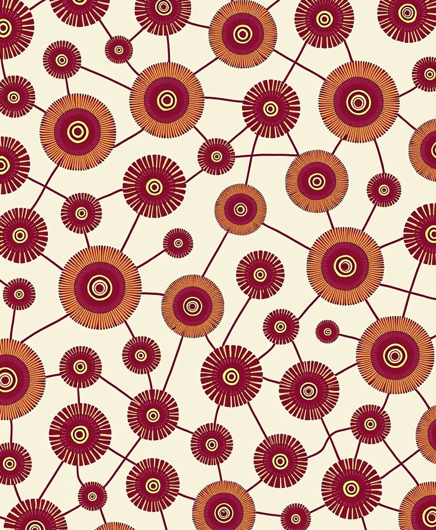 Connected Circular Pattern Design Rug