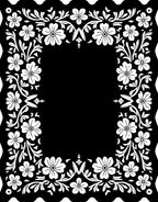 Floral Vine Border Design Rug