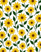 Yellow Daisy Floral Pattern Rug