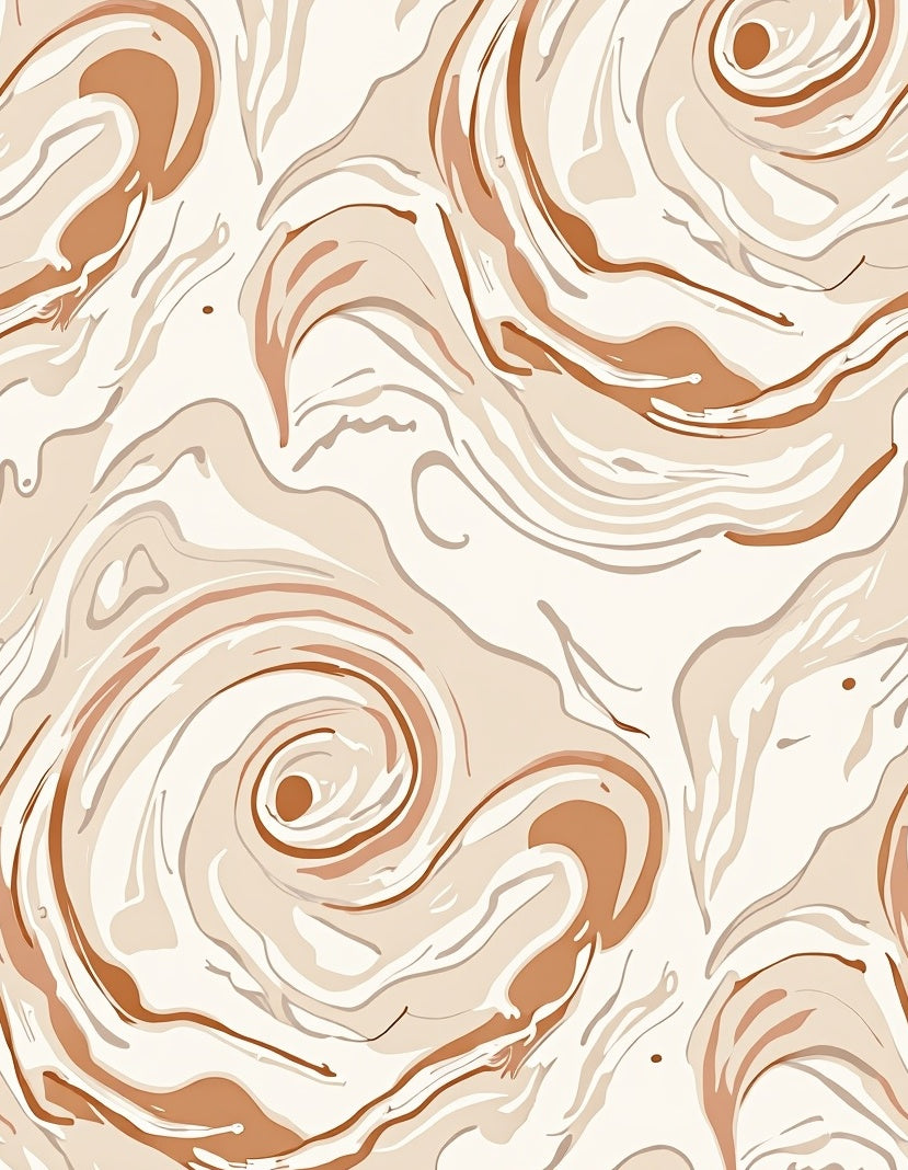 Abstract Swirl Warm Tones Rug