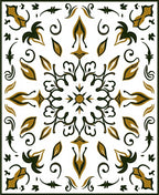 Intricate Floral Medallion Pattern Rug