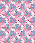 Abstract Floral Patchwork Pink Harmony Rug