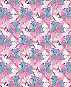 Abstract Floral Patchwork Pink Harmony Rug