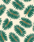 Green Tropical Palm Leaf Radiance Rug