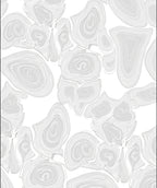Organic Swirls Light Gray Pattern Rug
