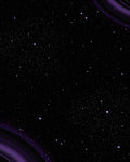 Cosmic Starry Night With Purple Rings Rug