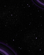 Cosmic Starry Night With Purple Rings Rug