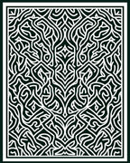 Abstract Organic Line Art Pattern Rug