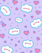 Cute Cloud Heart Pattern Rug