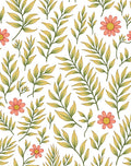 Botanical Floral Leaf Pattern Rug