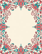 Ornate Floral Vines Pattern Rug