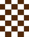 Classic Brown 2 White Checkered Design Rug
