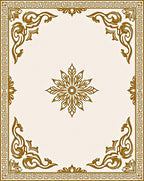 Gilded Floral Greek Key Border Rug