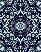 Elegant Mandala Floral Pattern Rug