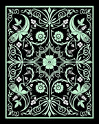 Vintage Floral Swirl Pattern Rug