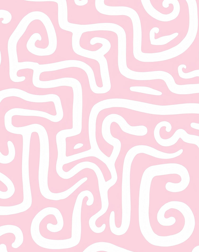 Playful Swirl Pastel Pattern Rug