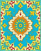 Sunny Floral Arabesque Design Rug